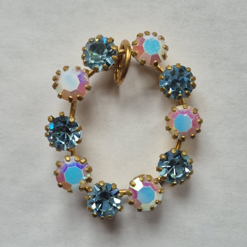 Upcycled MCM Austrian Crystal Wreath Pendant